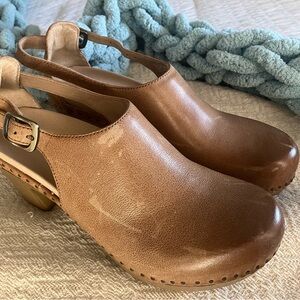 Dansko Tan Leather Women's Mules